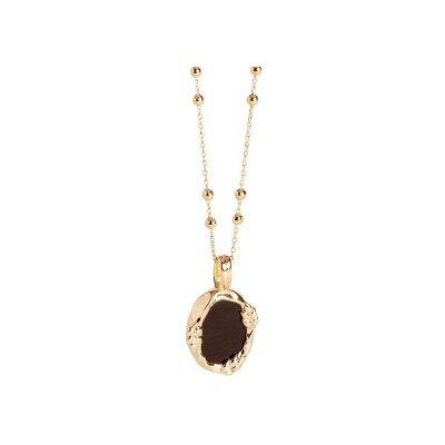 Pendentif en plaqué or et pierre véritable