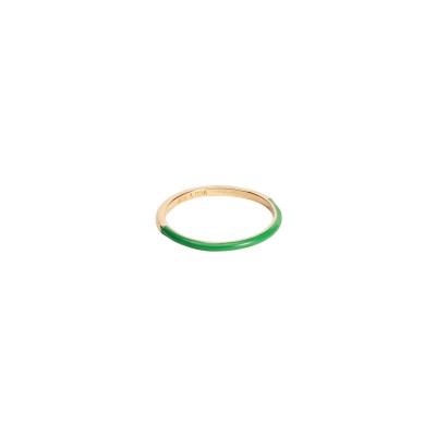 Bague en plaqué or et laque