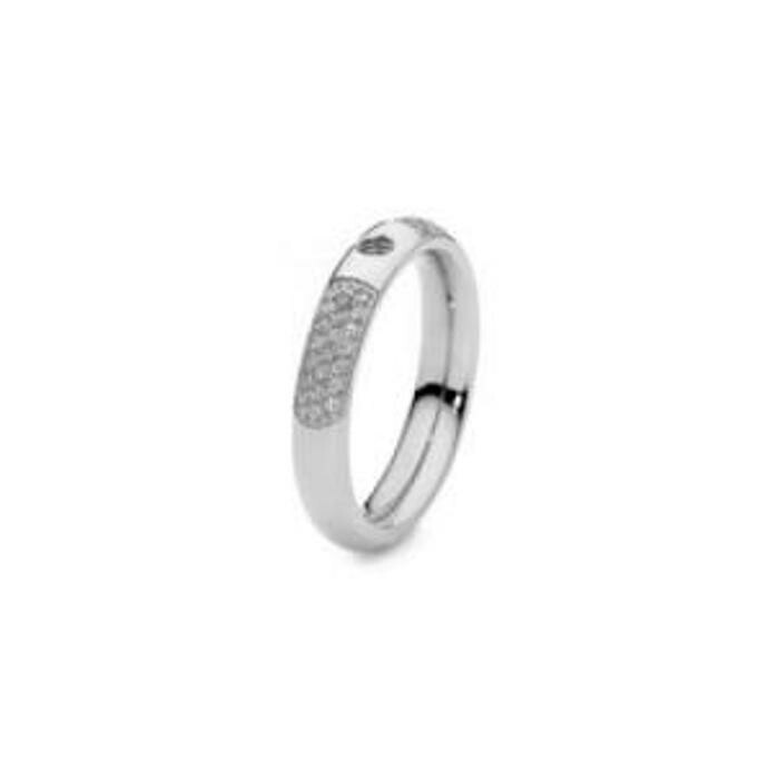 Bague QUDO Basic en acier, taille 50