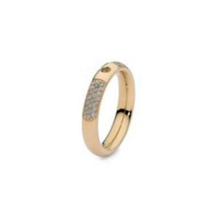 Bague QUDO Basic en métal doré, taille 58