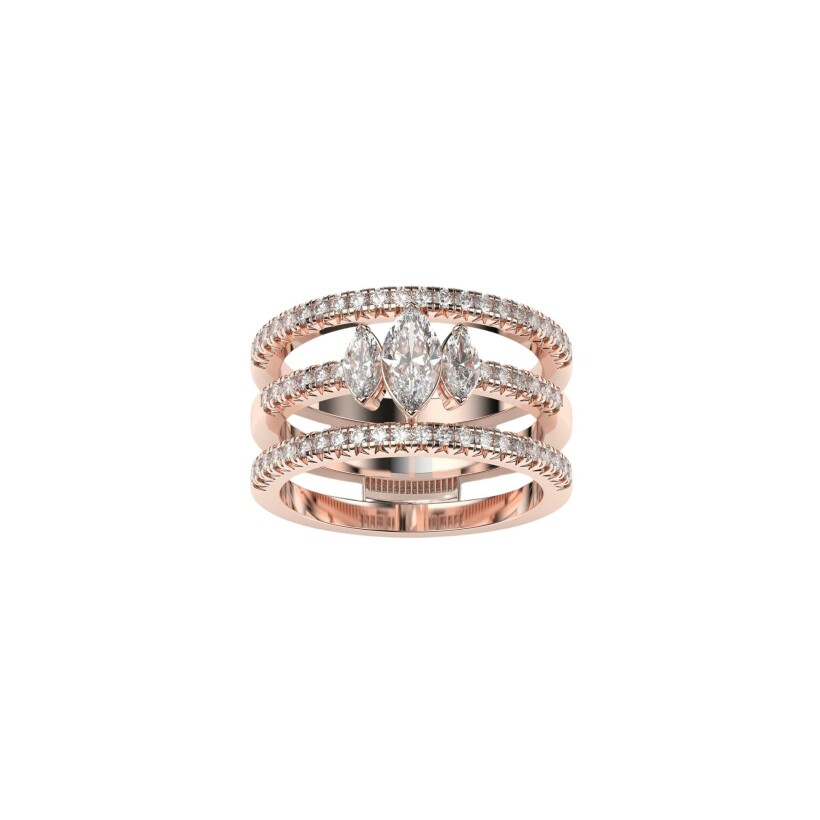 Bague Frojo en or rose et diamants