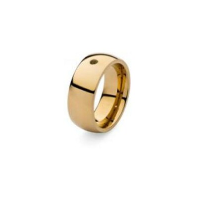 Bague QUDO Basic en métal doré, taille 52