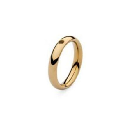 Bague QUDO Basic en métal doré, taille 50