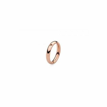 Bague QUDO Basic en métal doré rose, taille 50