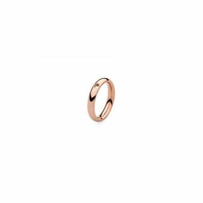 Bague QUDO Basic en métal doré rose, taille 56