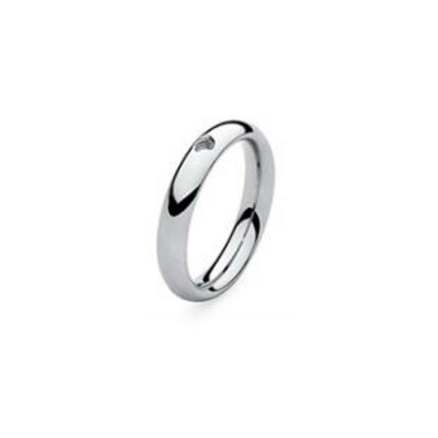 Bague QUDO Basic en acier, taille 48