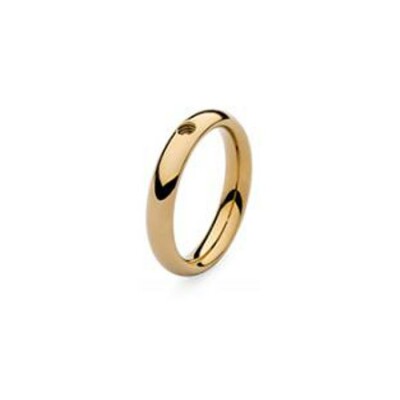 Bague QUDO Basic en métal doré, taille 48