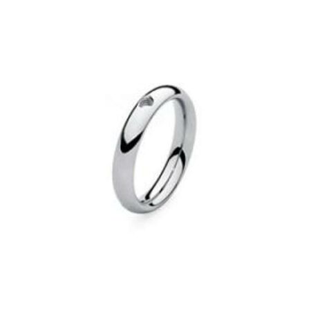 Bague QUDO Basic en acier, taille 62