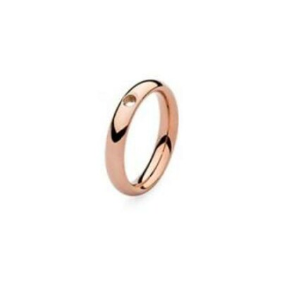 Bague QUDO Basic en métal doré rose, taille 62