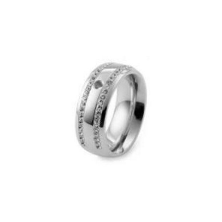 Bague QUDO Lecce en acier, taille 64