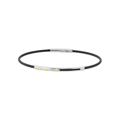 Bracelet en or jaune et acier