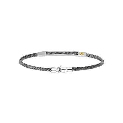 Bracelet en or jaune et acier