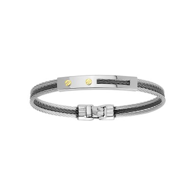 Bracelet en or jaune et acier
