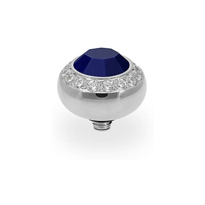 Top QUDO Tondo en acier et pierre de couleur deep sea