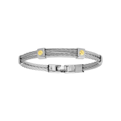 Bracelet en or jaune et acier