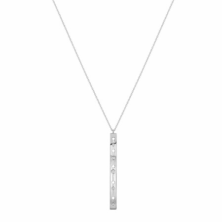 Pulse dinh van necklace, white gold, diamonds, large size