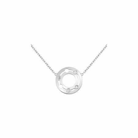 Pulse dinh van necklace, white gold, diamonds