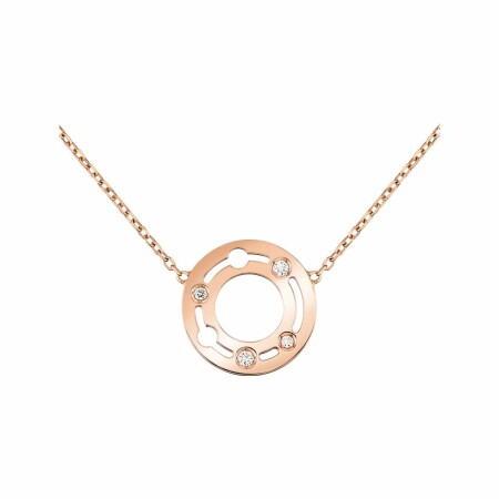 Pulse dinh van necklace, rose gold, diamonds