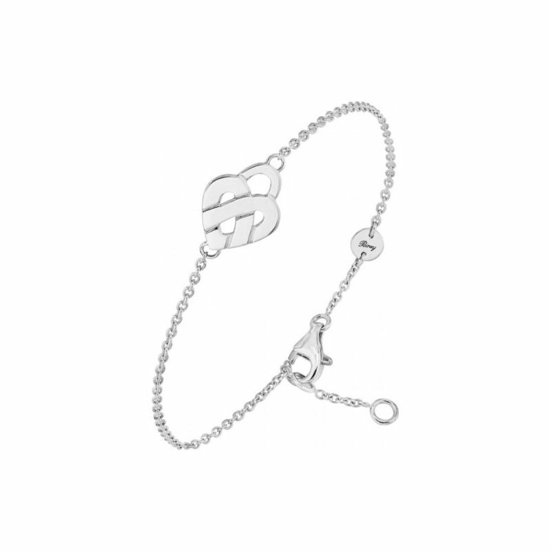 Bracelet Poiray Mini Coeur Entralacé en or blanc