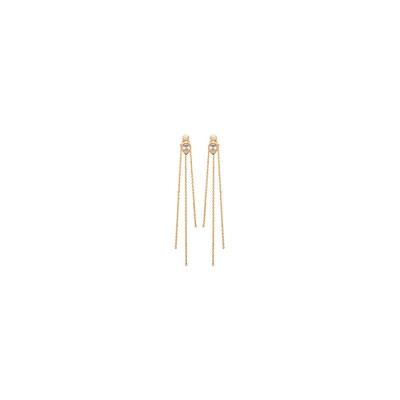 Boucles d'oreilles en plaqué or et oxydes de zirconium