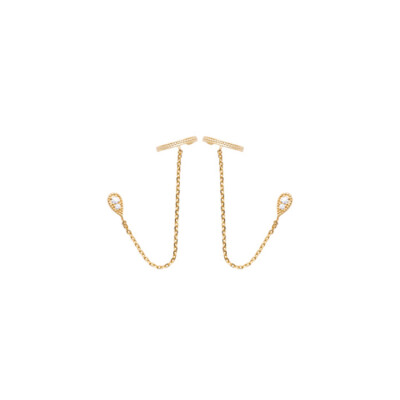 Boucles d'oreilles en plaqué or et oxydes de zirconium