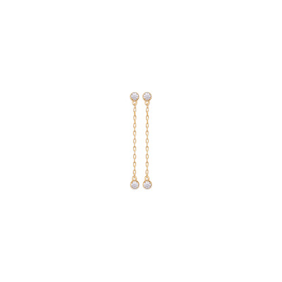 Boucles d'oreilles en plaqué or et oxydes de zirconium