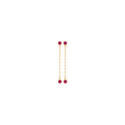 Boucles d'oreilles en plaqué or et pierres synthétiques