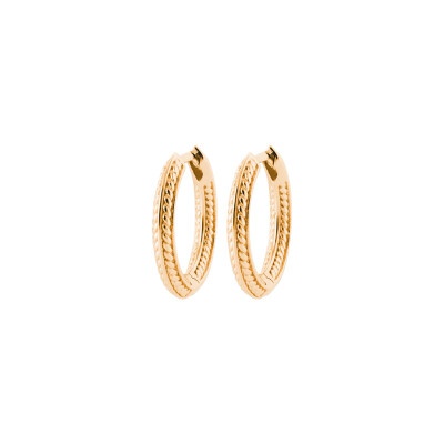 Boucles d'oreilles créoles en plaqué or