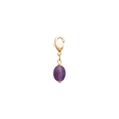 Pendentif en plaqué or et améthyste