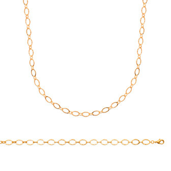 Bracelet en plaqué or, 18cm