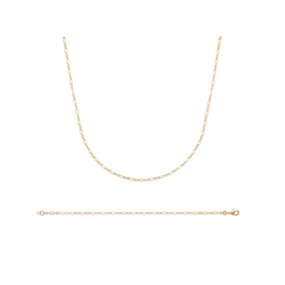 Bracelet en plaqué or, 18cm