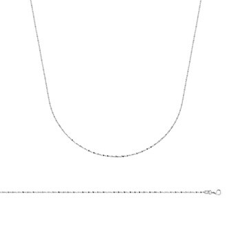 Collier en argent rhodié, 45cm