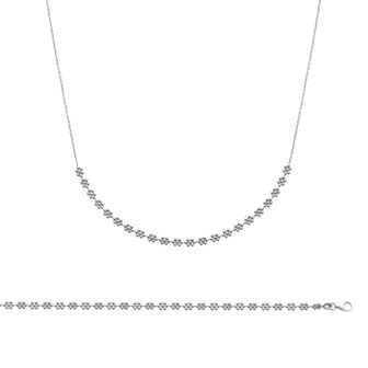 Bracelet en argent rhodié, 18cm