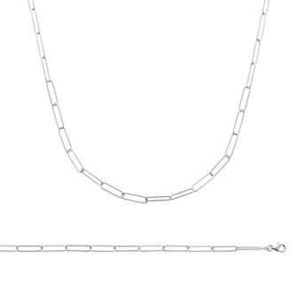Bracelet en argent rhodié, 18cm
