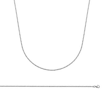 Bracelet en argent rhodié, 18cm