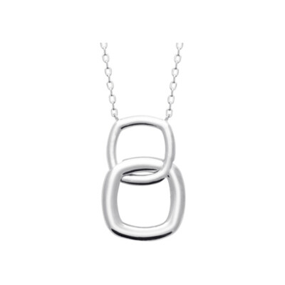 Collier en argent rhodié, 45cm