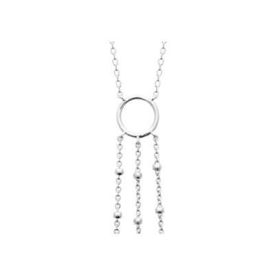 Collier en argent rhodié, 45cm