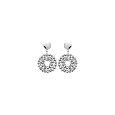 Boucles d'oreilles en argent rhodié