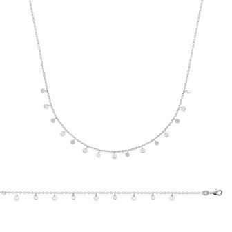 Bracelet en argent rhodié et oxyde de zirconium, 18cm