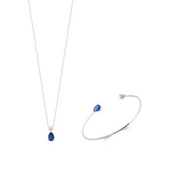 Bracelet jonc en argent rhodié et oxyde de zirconium