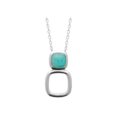 Collier en argent rhodié, 45 cm