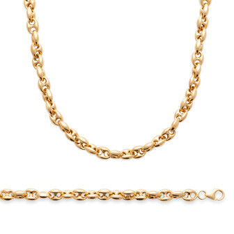 Bracelet en plaqué or, 19cm