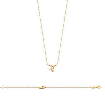 Collier en plaqué or, 45cm