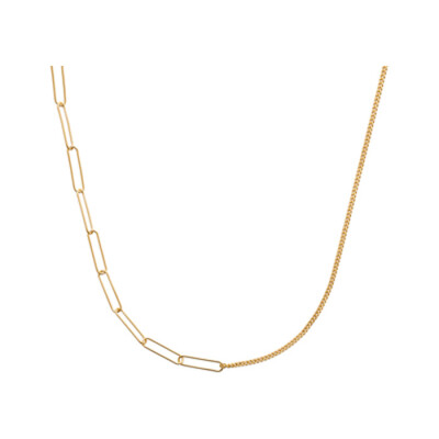Collier en plaqué or, 45cm