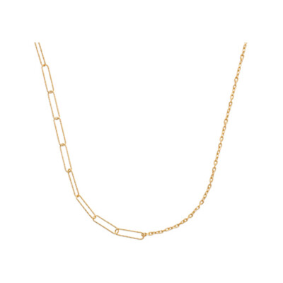 Collier en plaqué or, 45cm