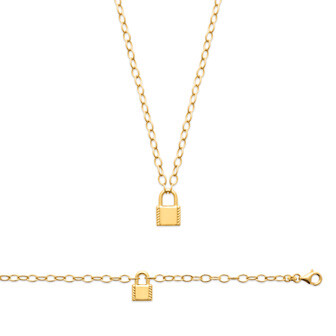 Collier en plaqué or, 45cm