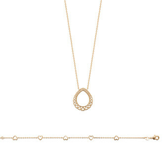 Collier en plaqué or, 45cm