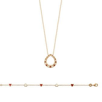 Collier en plaqué or et laque, 45cm