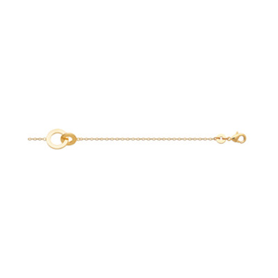 Bracelet en plaqué or, 18cm