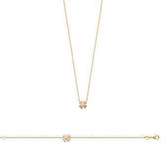 Collier en plaqué or et oxyde de zirconium